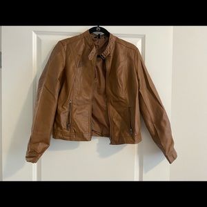 faux leather jacket